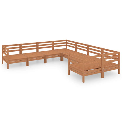 Set Salotto da Giardino 8 pz in Legno Massello di Pino ambra - homemem39