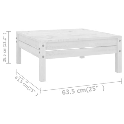 Set Salotto da Giardino 9 pz in Legno Massello di Pino Bianco - homemem39