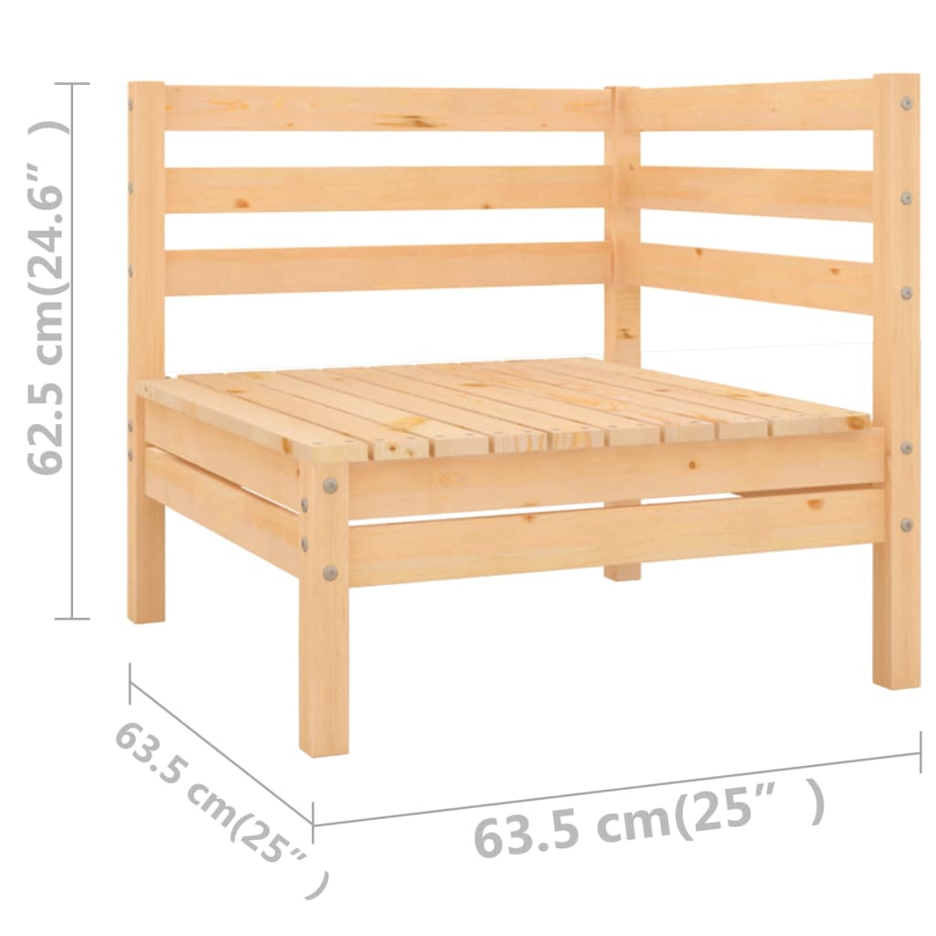 Set Salotto da Giardino 12 pz in Legno Massello di Pino | homemem39
