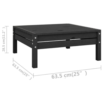 Set Salotto da Giardino 7 pz in Legno Massello di Pino Nero - homemem39