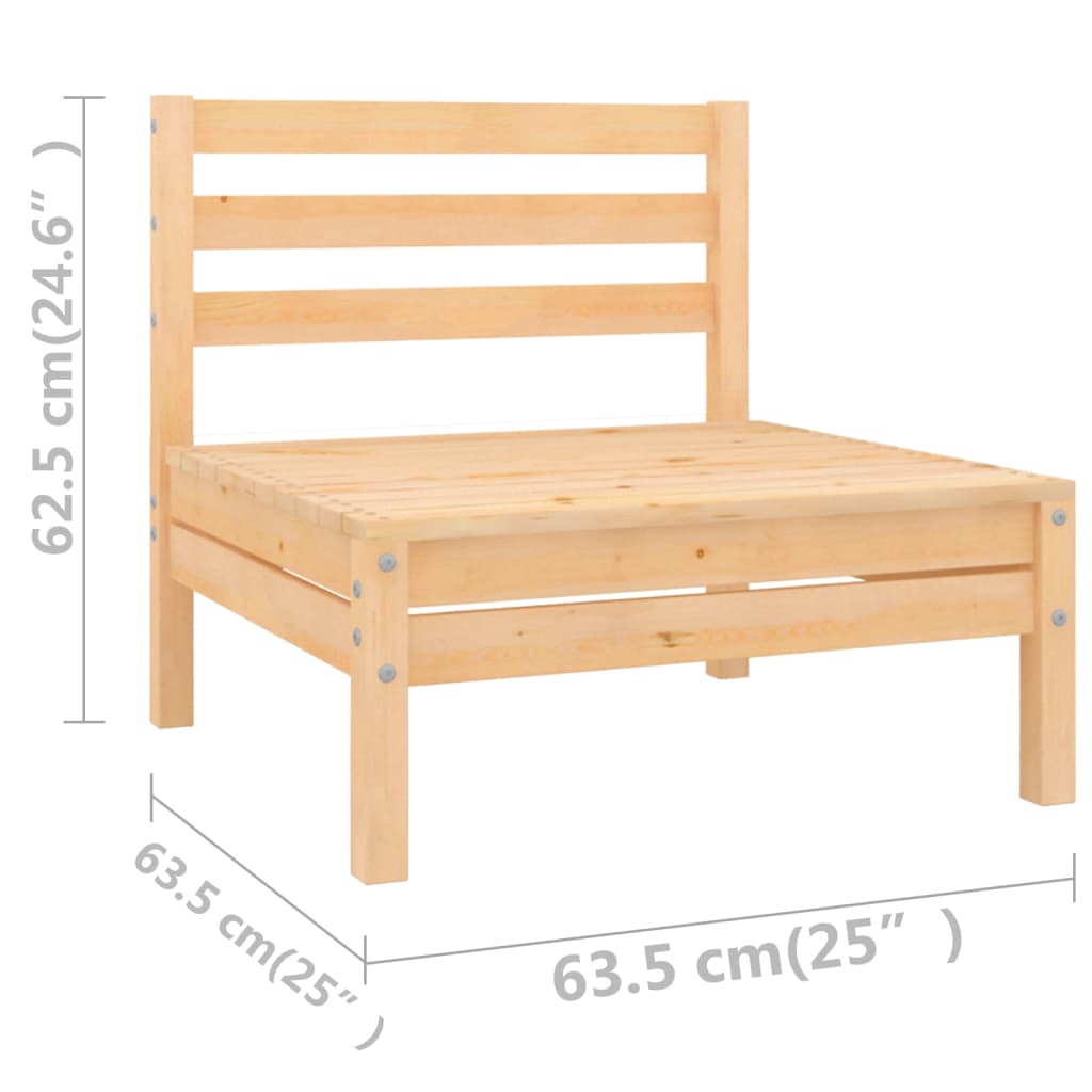 Set Salotto da Giardino 9 pz in Legno Massello di Pino | homemem39
