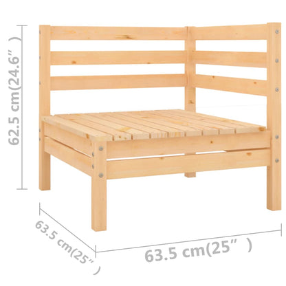 Set Salotto da Giardino 9 pz in Legno Massello di Pino | homemem39