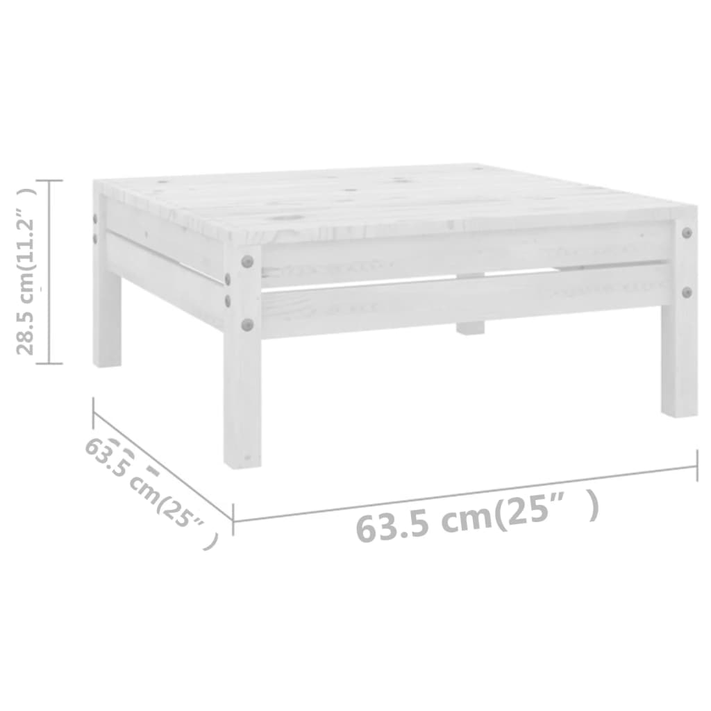 Set Salotto da Giardino 10 pz in Legno Massello di Pino Bianco - homemem39