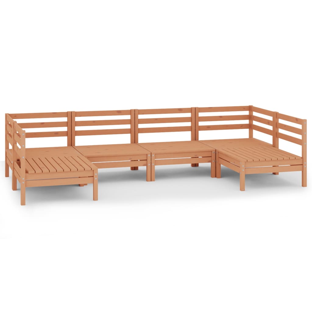 Set Salotto da Giardino 6 pz in Legno Massello di Pino ambra - homemem39