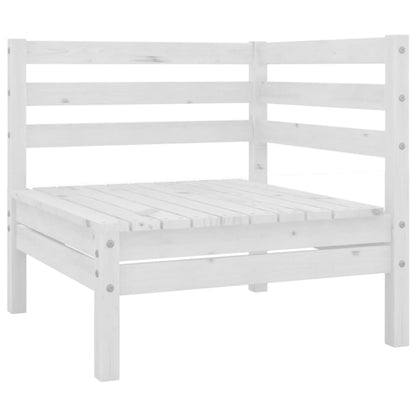 Set Salotto da Giardino 10 pz Bianco in Legno Massello di Pino - homemem39