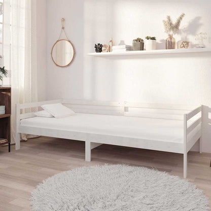 Divano Letto con Materasso 90x200 cm in Legno di Pino