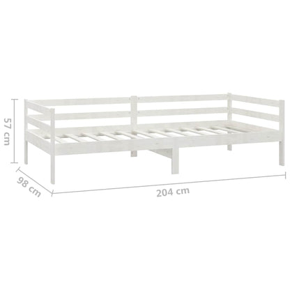 Divano Letto con Materasso 90x200 cm in Legno di Pino