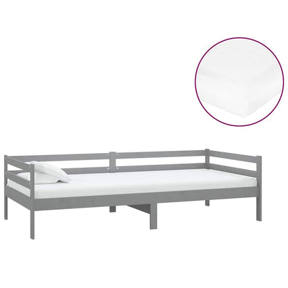 Divano Letto con Materasso 90x200 cm in Legno di Pino