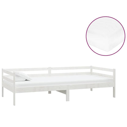 Divano Letto con Materasso 90x200 cm in Legno di Pino