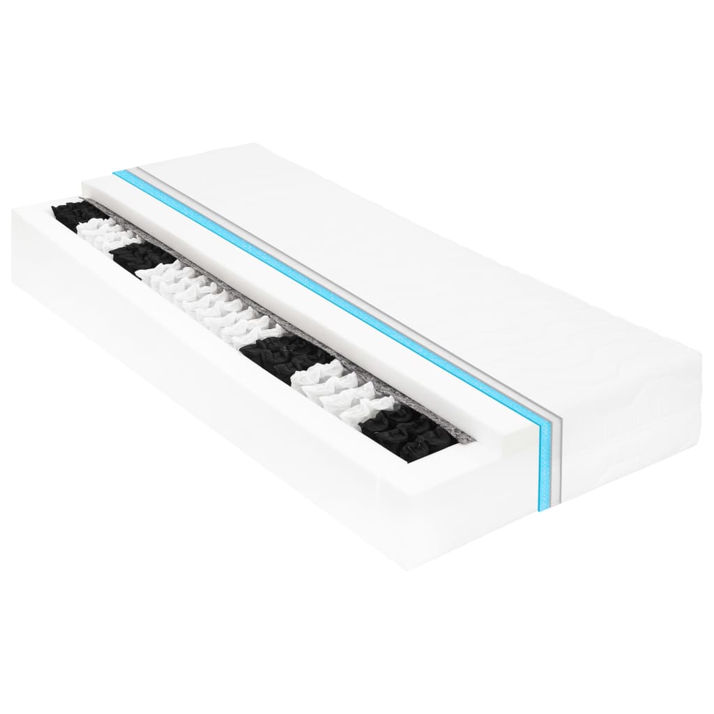 Divano Letto con Materasso 90x200 cm Bianco in Legno di Pino | homemem39