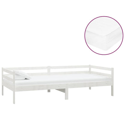 Divano Letto con Materasso 90x200 cm in Legno di Pino