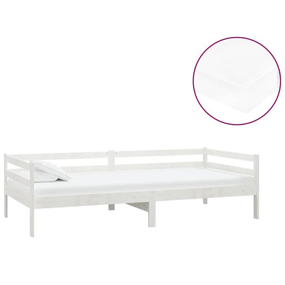 Divano Letto con Materasso 90x200 cm in Legno di Pino