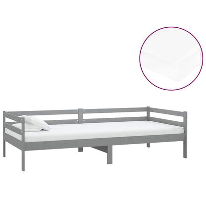 Divano Letto con Materasso 90x200 cm in Legno di Pino
