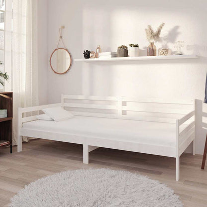 Divano Letto con Materasso 90x200 cm in Legno di Pino