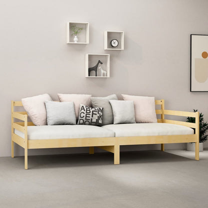Divano Letto con Materasso 90x200 cm Legno Massello di Pino | homemem39