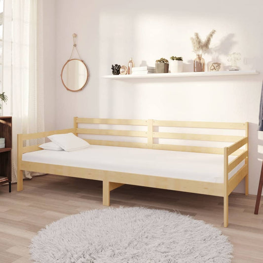 Divano Letto con Materasso 90x200 cm Legno Massello di Pino | homemem39
