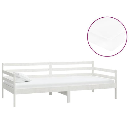 Divano Letto con Materasso 90x200 cm in Legno di Pino