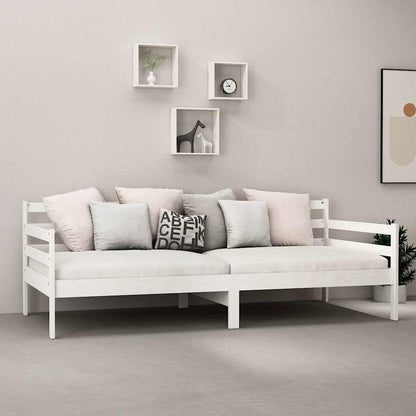 Divano Letto con Materasso 90x200 cm in Legno di Pino
