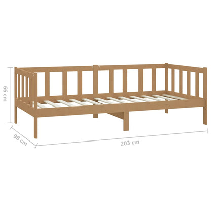 Divano Letto con Materasso 90x200 cm ambra in Legno di Pino | homemem39