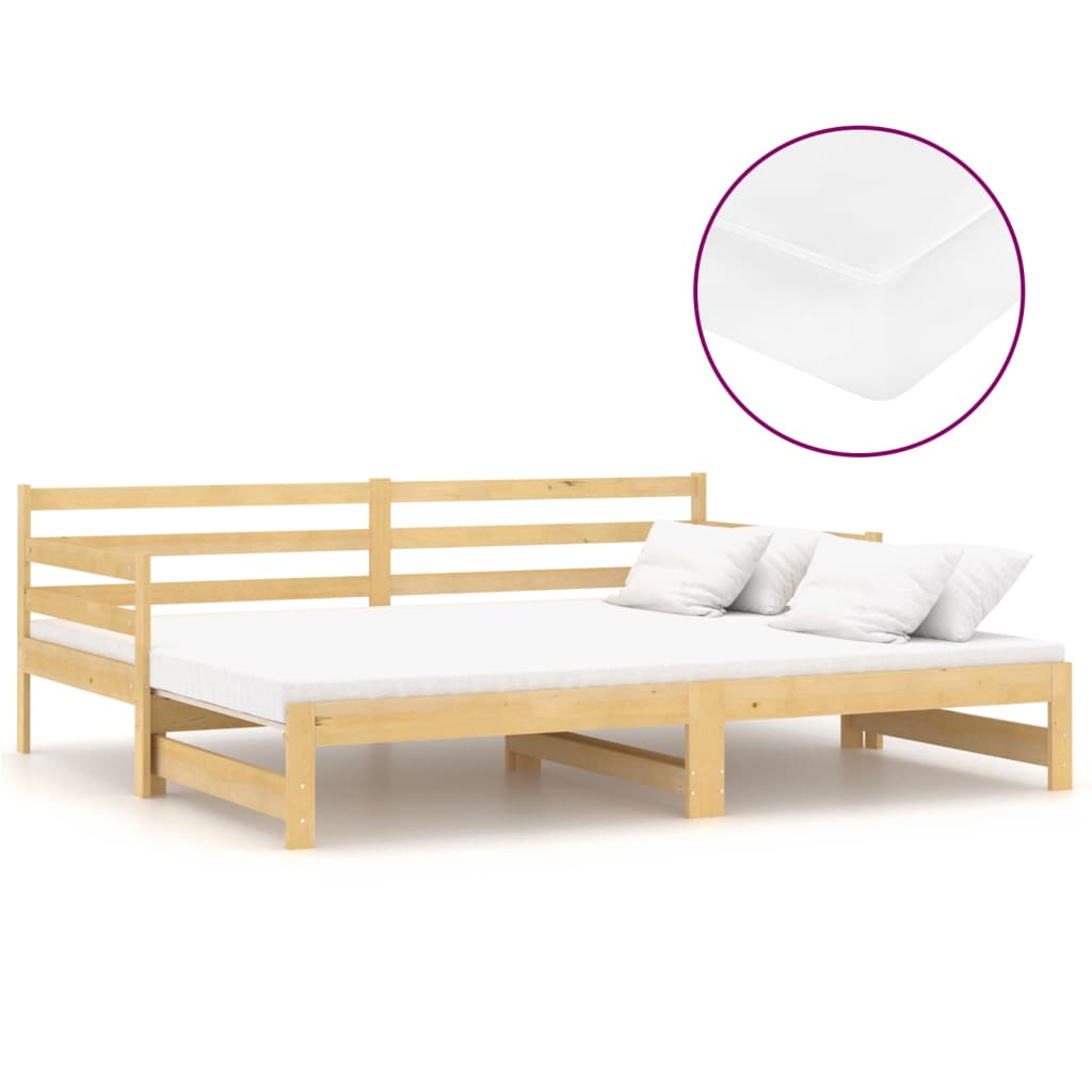 Dormeuse Estraibile 2x(90x200) cm in Legno Massello di Pino | homemem39