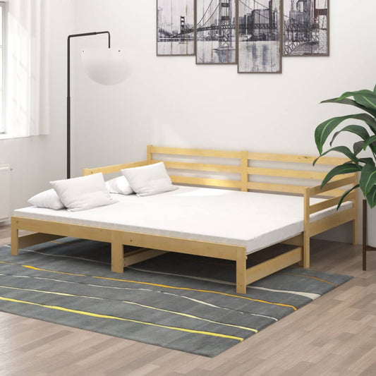 Dormeuse Estraibile 2x(90x200) cm in Legno Massello di Pino | homemem39