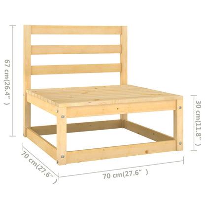 Set Divani Giardino 6 pz con Cuscini in Legno Massello di Pino - homemem39