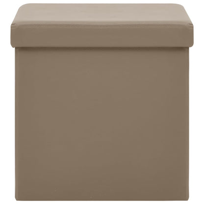 Sgabello con Contenitore Pieghevole Cappuccino in PVC - homemem39