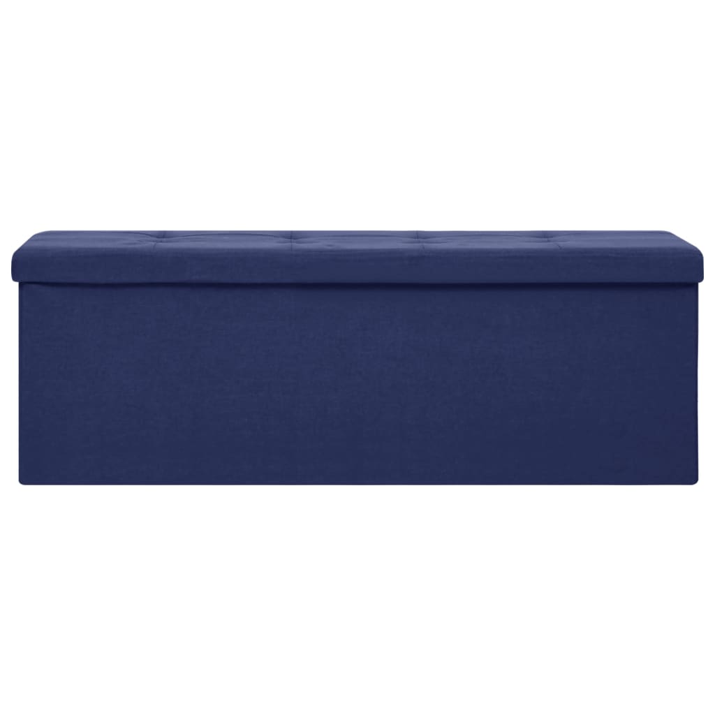 Cassapanca Pieghevole Blu in Simil Lino | homemem39