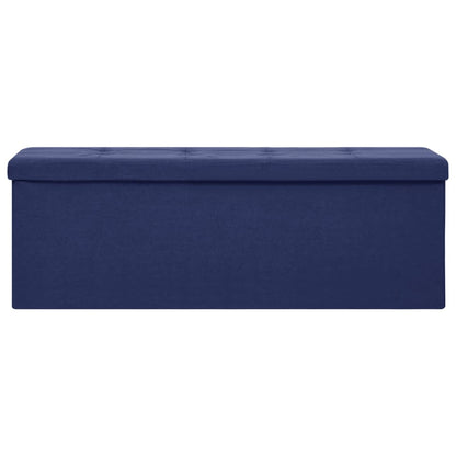 Cassapanca Pieghevole Blu in Simil Lino | homemem39