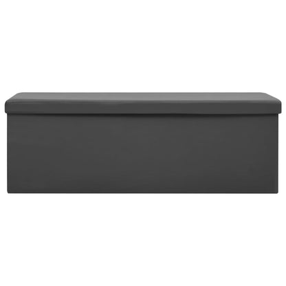 Panca Portaoggetti Pieghevole Grigia in PVC | homemem39