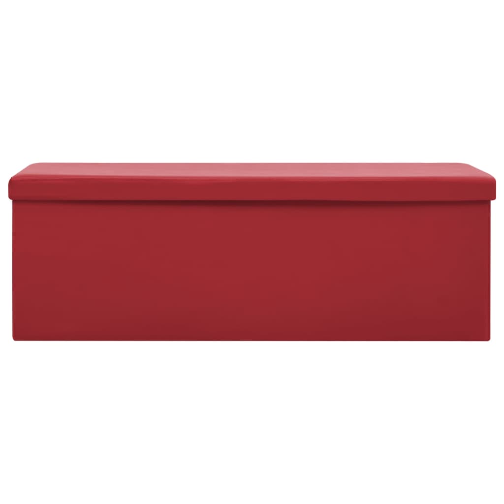 Panca Portaoggetti Pieghevole Rosso Vino in PVC | homemem39