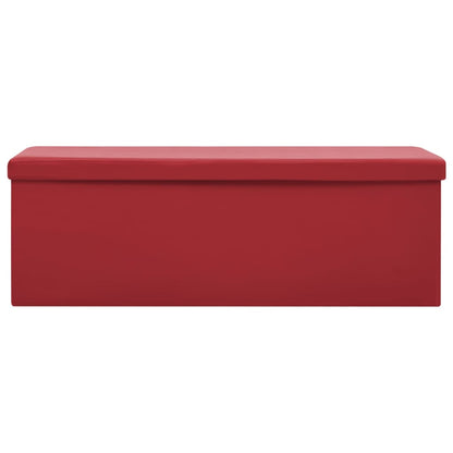 Panca Portaoggetti Pieghevole Rosso Vino in PVC | homemem39