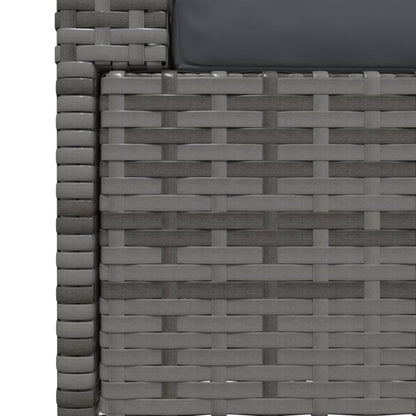 Divano a 2 Posti con Cuscini in Polyrattan Grigio | homemem39