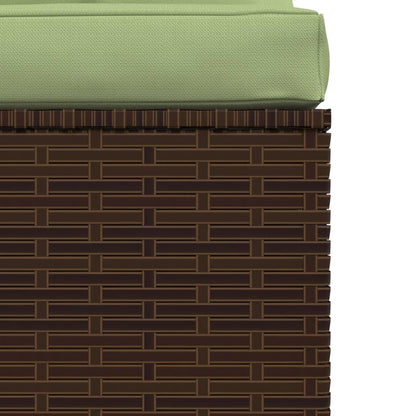 Divano a 4 Posti con Cuscini in Polyrattan Marrone | homemem39