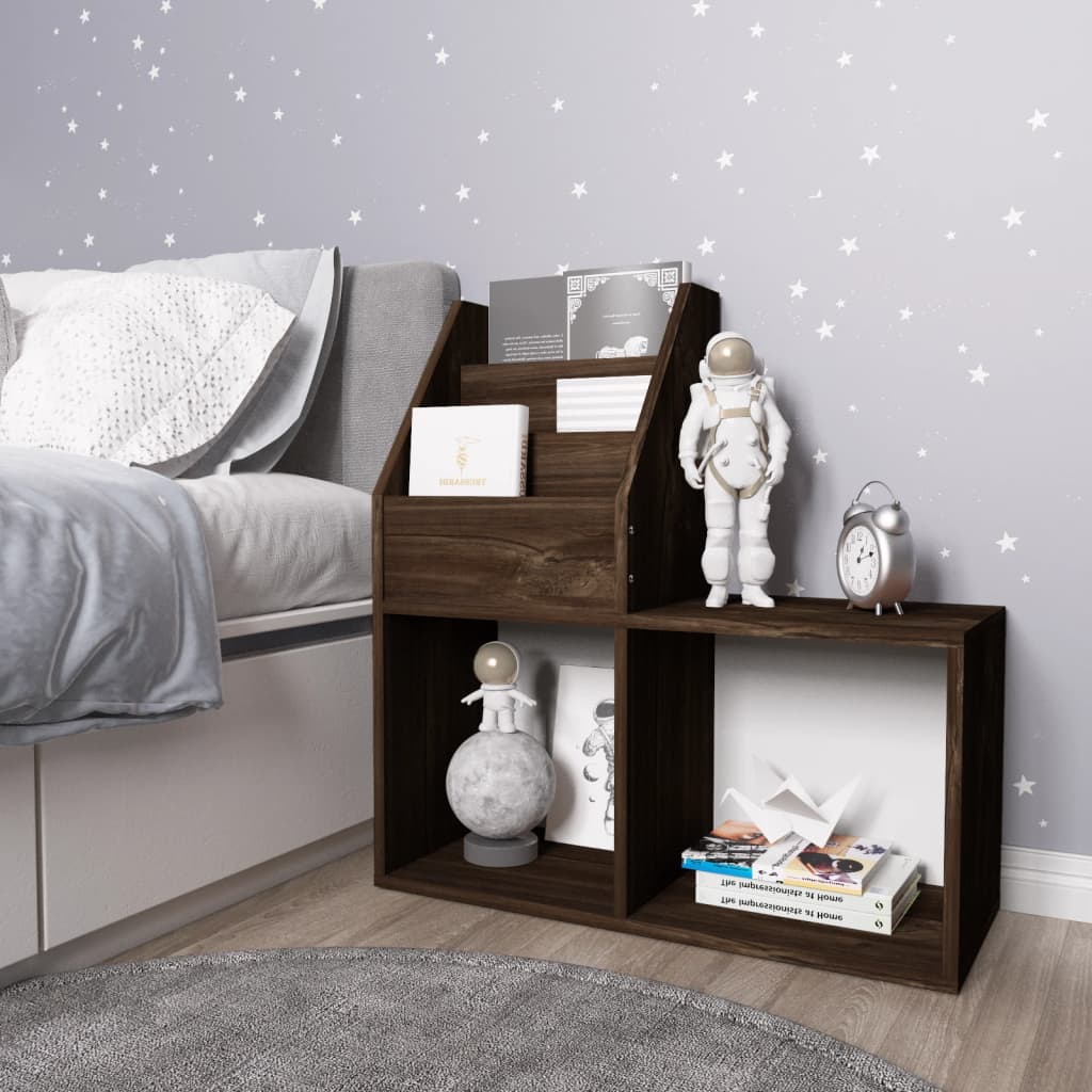 Portariviste Bambini Rovere Fumo 71x30x78,5cm Legno Multistrato