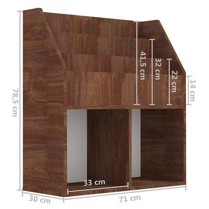 Portariviste per Bambini rovere marrone Legno