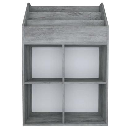Portariviste Bambini Grigio Cemento 71x30x114 cm Multistrato