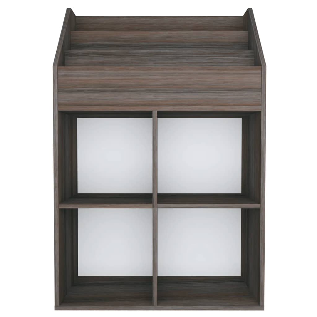 Portariviste Bambini Grigio Rovere Sonoma 71x30x114 Multistrato