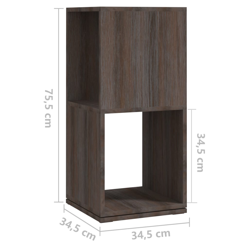 Armadietto Girevole Grigio Rovere 34,5x34,5x75,5cm Truciolato | homemem39