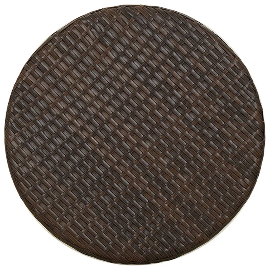 Tavolino da Tè Marrone 45 cm in Polyrattan