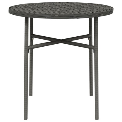 Tavolino da Tè Grigio 45 cm in Polyrattan - homemem39