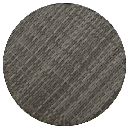 Tavolino da Tè Grigio 45 cm in Polyrattan - homemem39