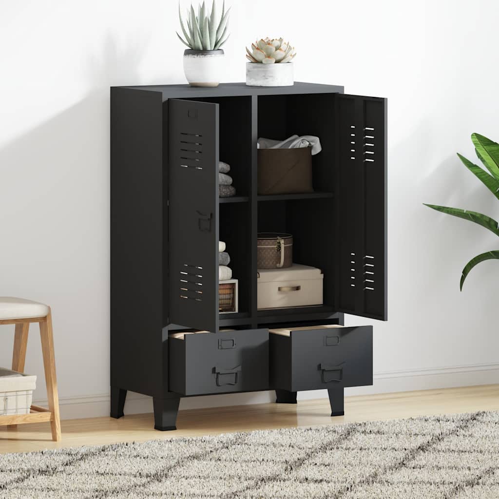 Armadio Industriale Antracite 67x35x107 cm in Acciaio