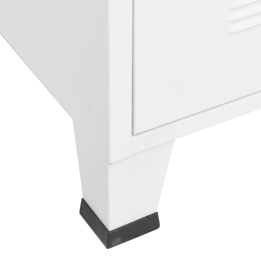 Armadio Bianco Industriale 90x50x180 cm in Metallo - homemem39