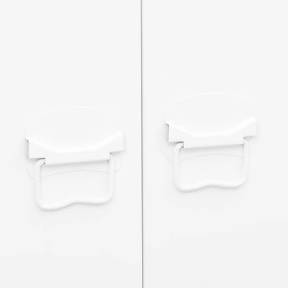 Armadio Bianco Industriale 90x50x180 cm in Metallo - homemem39