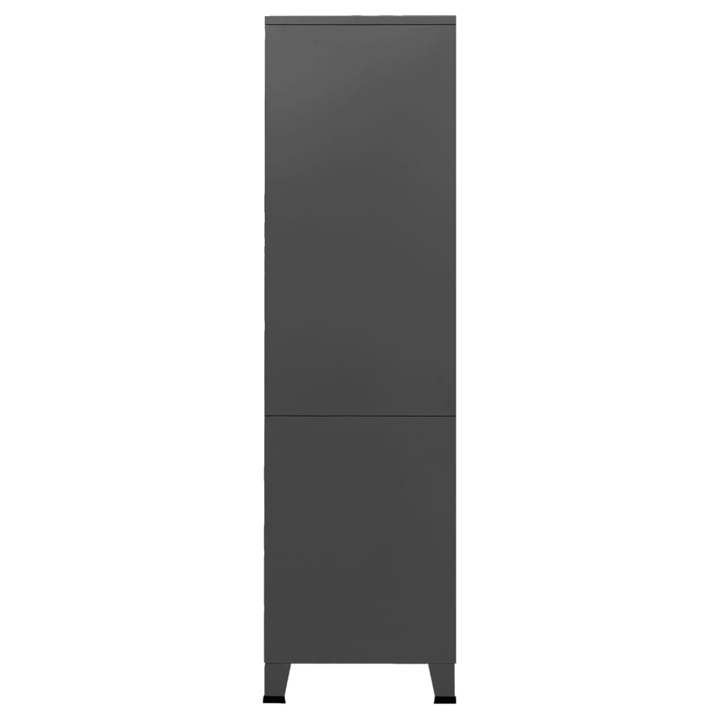 Armadio Antracite Industriale 90x50x180 cm in Metallo - homemem39