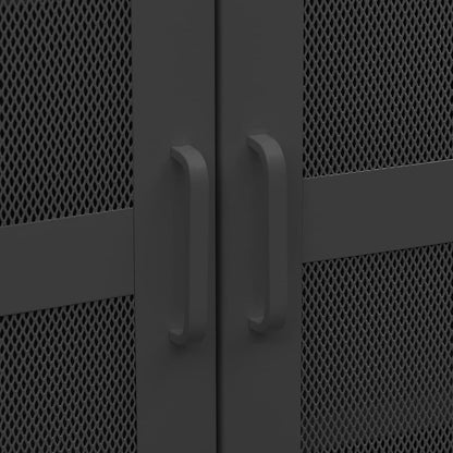 Armadio Classificatore Industriale Nero 70x40x115 cm in Metallo - homemem39