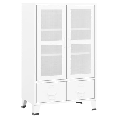 Armadio Classificatore Industriale Bianco 70x40x115 cm Metallo | homemem39