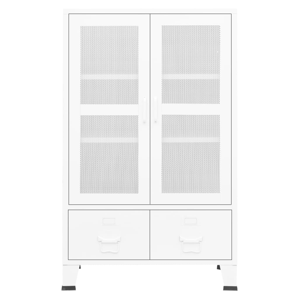 Armadio Classificatore Industriale Bianco 70x40x115 cm Metallo | homemem39
