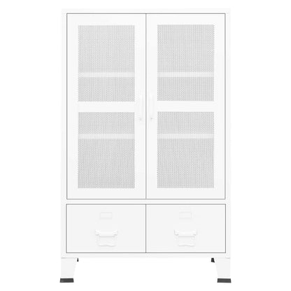 Armadio Classificatore Industriale Bianco 70x40x115 cm Metallo